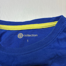 Load image into Gallery viewer, Boys B Collection, blue cotton tee / top, GUC, size 1,  