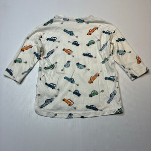 Boys H&M, soft feel lightweight cotton long sleeve top, GUC, size 1,  