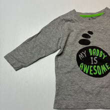 Load image into Gallery viewer, Boys Tilt, grey marle long sleeve tee / top, GUC, size 1,  