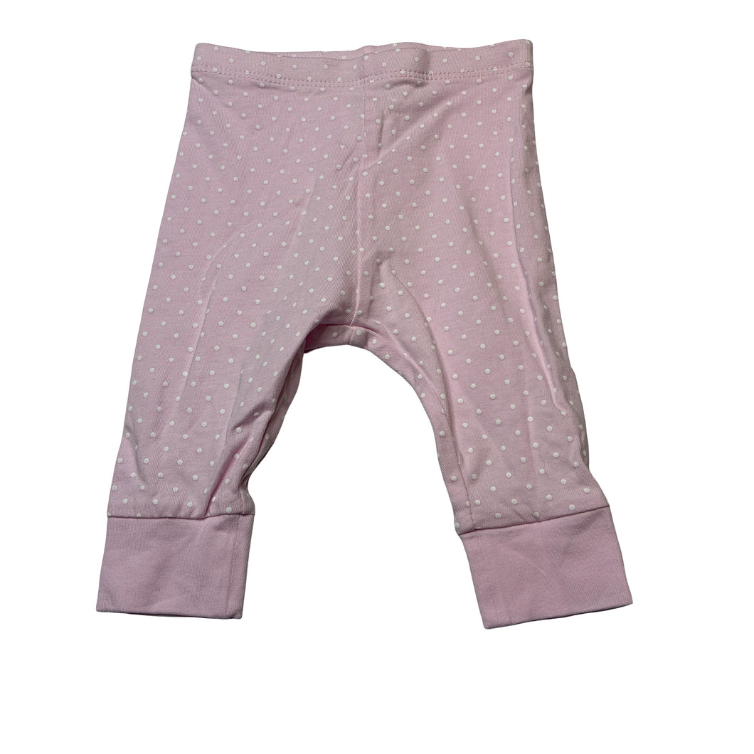 Girls Target, pink & white spot leggings / bottoms, EUC, size 000,  
