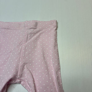 Girls Target, pink & white spot leggings / bottoms, EUC, size 000,  