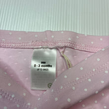 Load image into Gallery viewer, Girls Target, pink &amp; white spot leggings / bottoms, EUC, size 000,  