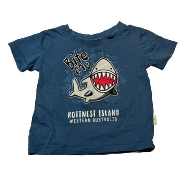Boys Earth Nymph, cotton tee / top, shark, GUC, size 2,  
