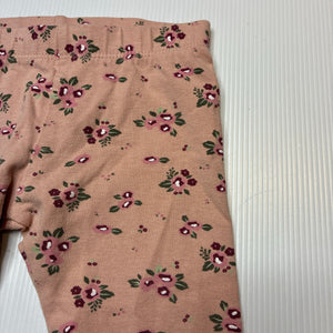 Girls Mango, floral stretchy leggings / bottoms, GUC, size 0,  
