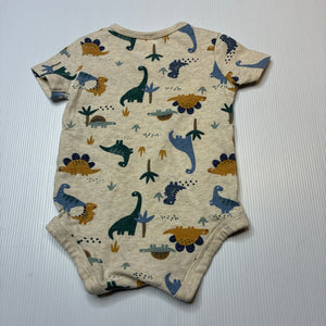 Boys Anko, stretchy bodysuit / romper, dinosaurs, EUC, size 00,  