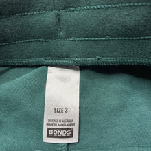 Load image into Gallery viewer, Unisex Bonds, green casual shorts, elasticated, EUC, size 3,  