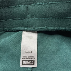 Unisex Bonds, green casual shorts, elasticated, EUC, size 3,  