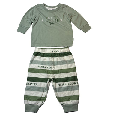 Unisex Peter Alexander, long sleeve pyjama top & flannel pants / bottoms, EUC, size 0,  