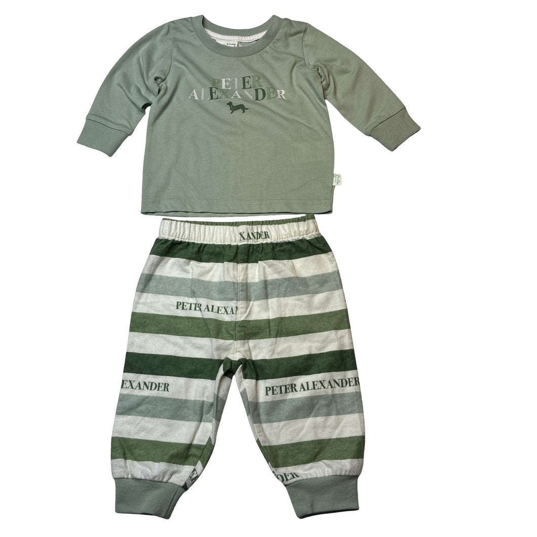 Unisex Peter Alexander, long sleeve pyjama top & flannel pants / bottoms, EUC, size 0,  