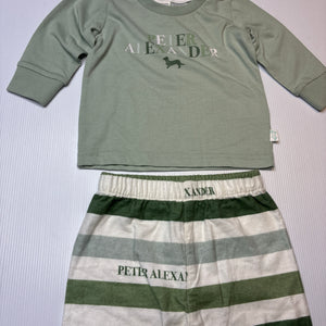 Unisex Peter Alexander, long sleeve pyjama top & flannel pants / bottoms, EUC, size 0,  