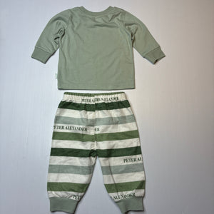 Unisex Peter Alexander, long sleeve pyjama top & flannel pants / bottoms, EUC, size 0,  