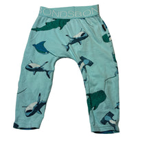 Load image into Gallery viewer, Unisex Bonds, stretchy leggings / bottoms, sharks, FUC, size 0,  