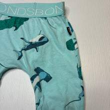 Load image into Gallery viewer, Unisex Bonds, stretchy leggings / bottoms, sharks, FUC, size 0,  