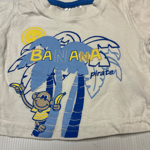 Boys Ergee, cotton tee / top, monkey, GUC, size 0000,  