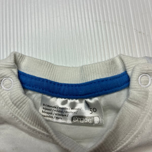 Boys Ergee, cotton tee / top, monkey, GUC, size 0000,  