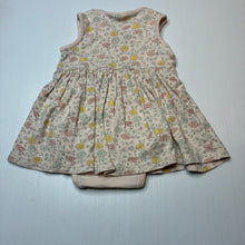 Load image into Gallery viewer, Girls Anko, floral cotton romper dress, GUC, size 0, L: 34cm