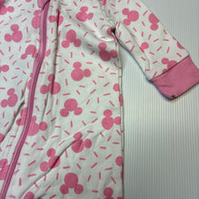 Load image into Gallery viewer, Girls Disney, Mickey / Minnie Mouse cotton zip coverall / romper, EUC, size 000,  