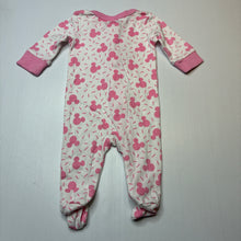 Load image into Gallery viewer, Girls Disney, Mickey / Minnie Mouse cotton zip coverall / romper, EUC, size 000,  