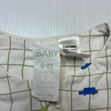 Load image into Gallery viewer, Boys Cotton On, soft feel stretchy zip romper, cars, GUC, size 0,  