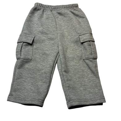 Boys SHEIN, grey marle casual pants, elasticated, EUC, size 0,  