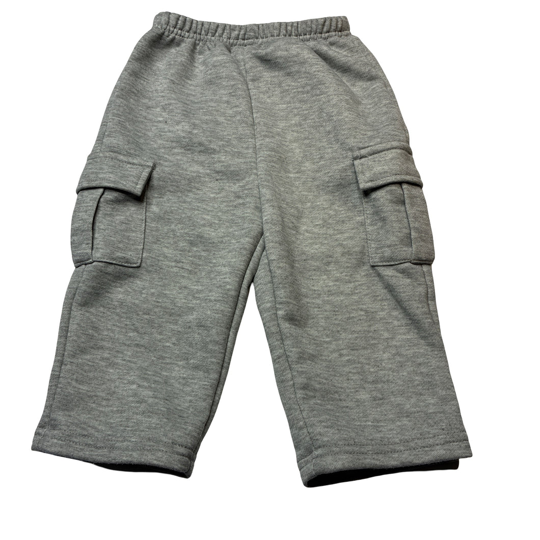 Boys SHEIN, grey marle casual pants, elasticated, EUC, size 0,  