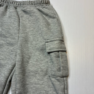 Boys SHEIN, grey marle casual pants, elasticated, EUC, size 0,  