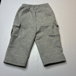 Boys SHEIN, grey marle casual pants, elasticated, EUC, size 0,  