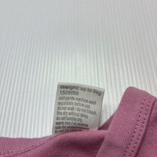 Load image into Gallery viewer, Girls Baby Berry, pink cotton zip romper, butterflies, FUC, size 000,  