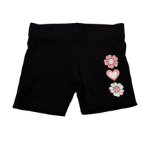 Load image into Gallery viewer, Girls Anko, black bike shorts, elasticated, flowers, EUC, size 2,  