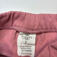 Load image into Gallery viewer, Girls Higgledee, Organics, fleece lined lightweight pants, elasticated, EUC, size 1,  