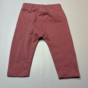 Girls Higgledee, Organics, fleece lined lightweight pants, elasticated, EUC, size 1,  