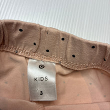 Load image into Gallery viewer, Girls Target, pink &amp; black spot stretchy bike shorts, EUC, size 3,  
