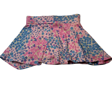 Girls Anko, floral cotton skirt, built-in shorts, EUC, size 1,  