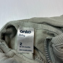 Load image into Gallery viewer, Unisex Anko, soft feel cotton zip hoodie sweater, GUC, size 2,  
