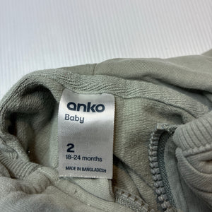 Unisex Anko, soft feel cotton zip hoodie sweater, GUC, size 2,  