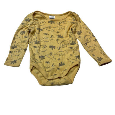 Unisex Anko, soft cotton bodysuit / romper, dinosaurs, GUC, size 00,  