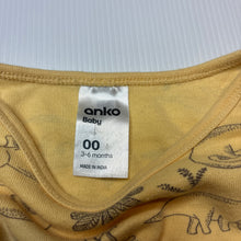 Load image into Gallery viewer, Unisex Anko, soft cotton bodysuit / romper, dinosaurs, GUC, size 00,  