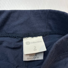 Load image into Gallery viewer, Girls B Collection, navy bike shorts, elasticated, GUC, size 2,  