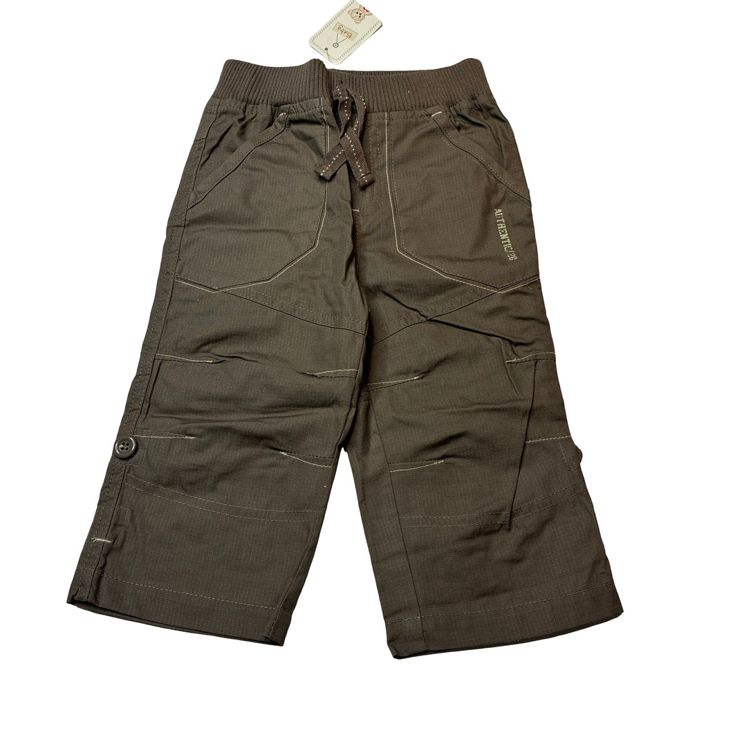 Boys Target, cotton casual roll-up pants, elasticated, NEW, size 1,  