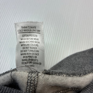 Boys Target, grey fleece lined casual pants, elasticated, EUC, size 1,  
