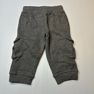 Boys Target, grey fleece lined casual pants, elasticated, EUC, size 1,  
