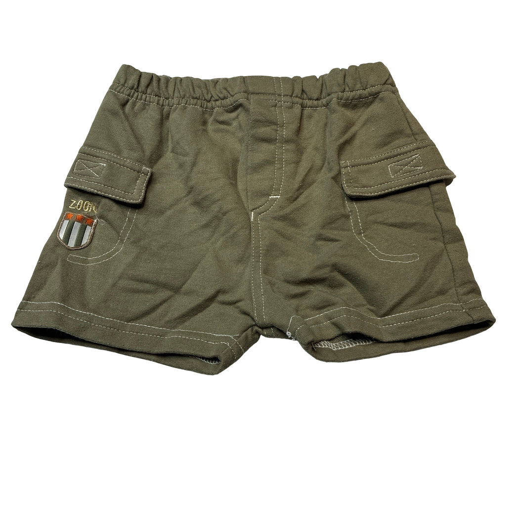 Boys Cradle Togs, khaki soft feel shorts, elasticated, GUC, size 0,  