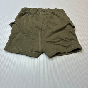 Boys Cradle Togs, khaki soft feel shorts, elasticated, GUC, size 0,  