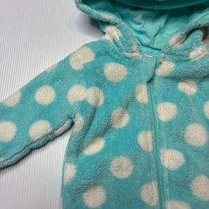 Unisex Baby Berry, soft fleece zip hoodie sweater, EUC, size 0000,  