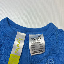 Load image into Gallery viewer, Unisex Dymples, blue terry coverall / romper, EUC, size 0000,  