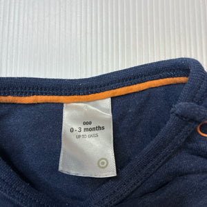 Boys Target, navy long sleeve tee / top, GUC, size 000,  