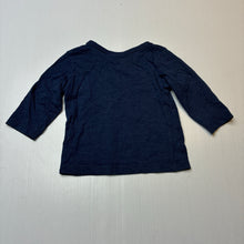 Load image into Gallery viewer, Boys Target, navy long sleeve tee / top, GUC, size 000,  
