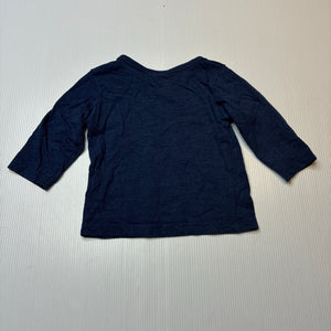 Boys Target, navy long sleeve tee / top, GUC, size 000,  