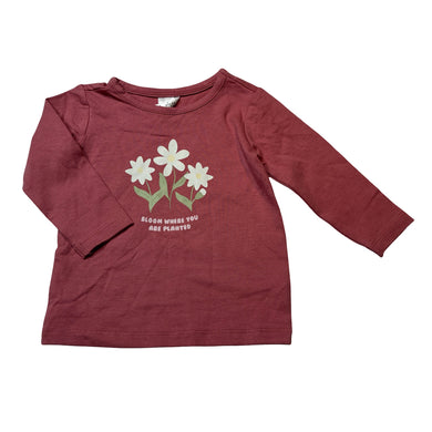 Girls Target, organic cotton blend long sleeve tee / top, EUC, size 00,  
