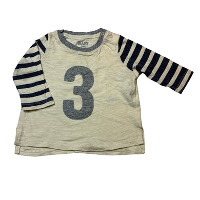 Boys Cotton On, cotton long sleeve tee / top, FUC, size 00,  